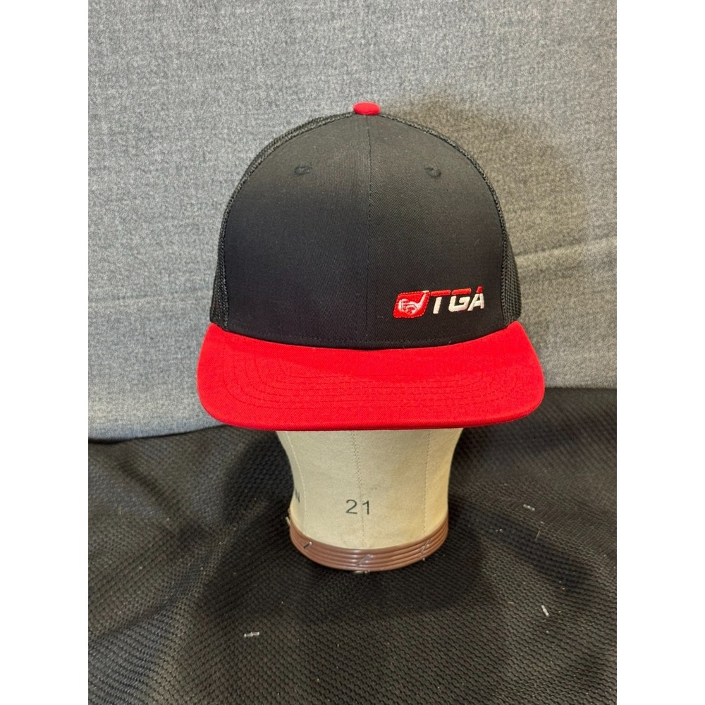 "TGA" golf logo embroidered cap Official Hat Black Red